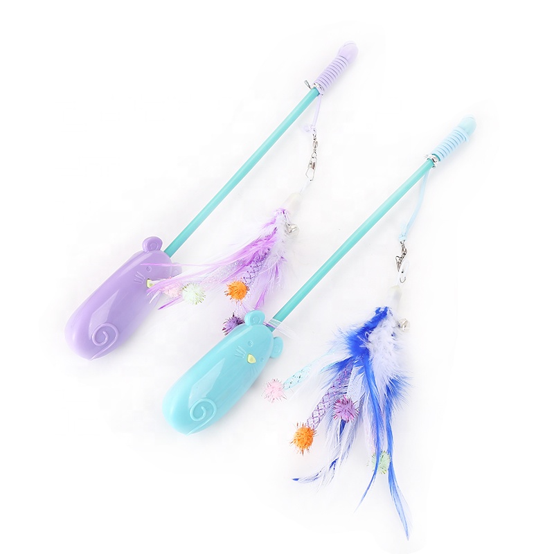 Wholesale Laser Cat Stick With Feather Replacement Head Cat Toys