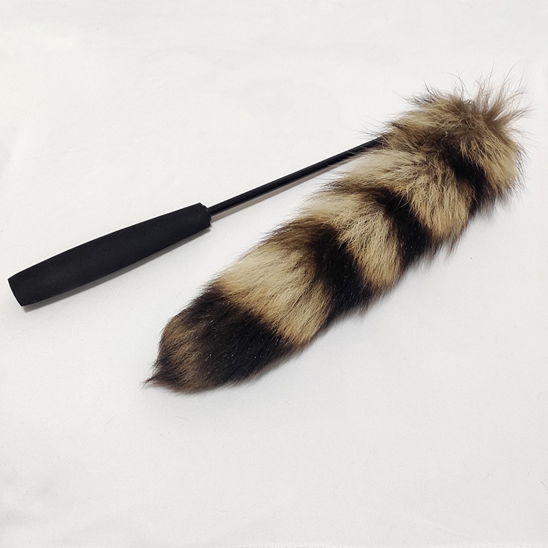 Retractable Fishing Rod Type Mink Bell Fox Feather Caterpillar Handmade Spot Wholesale Cat Toy Funny Cat Stick