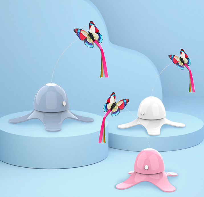 Butterfly Chattering Automatic Puzzle Cat Toy Pet Electric Toy