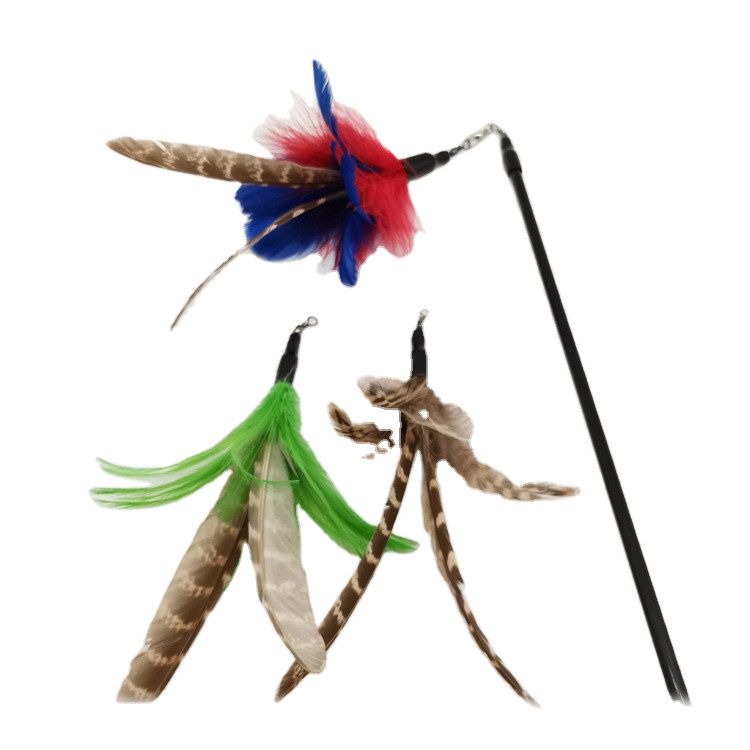 New Steel Wire Feather Replacement Head Cat Teaser Cat Toy Pet Toy