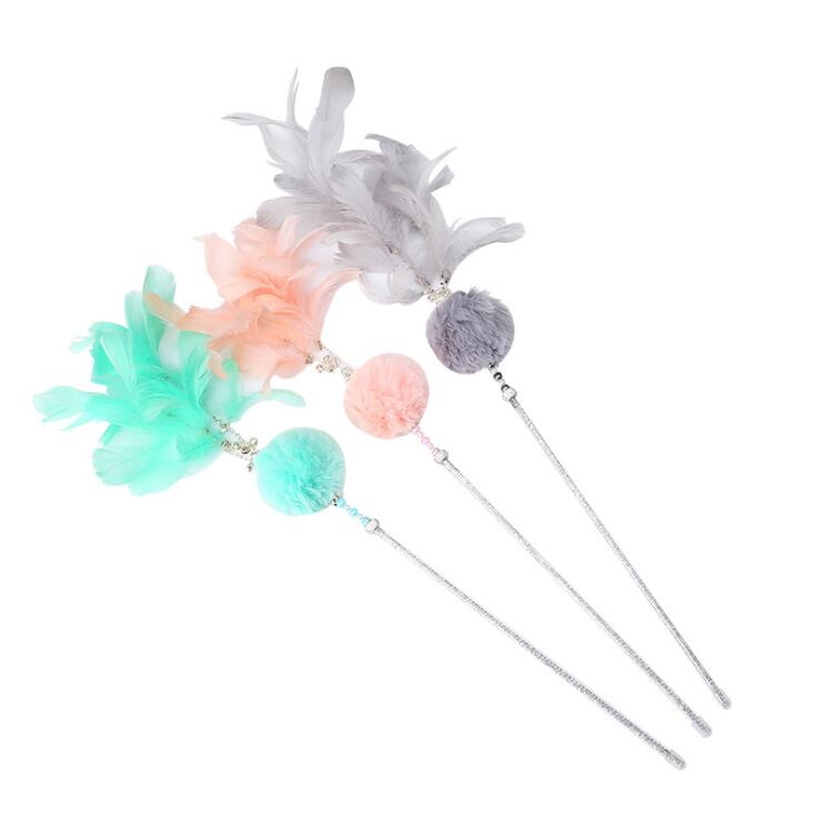 Eco-friendly Wholesale Fashion Multicolor Cat Feather Teasers