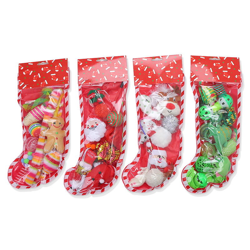 Wholesale Eco-friendly Interactive Christmas Cat Toy Gift Set