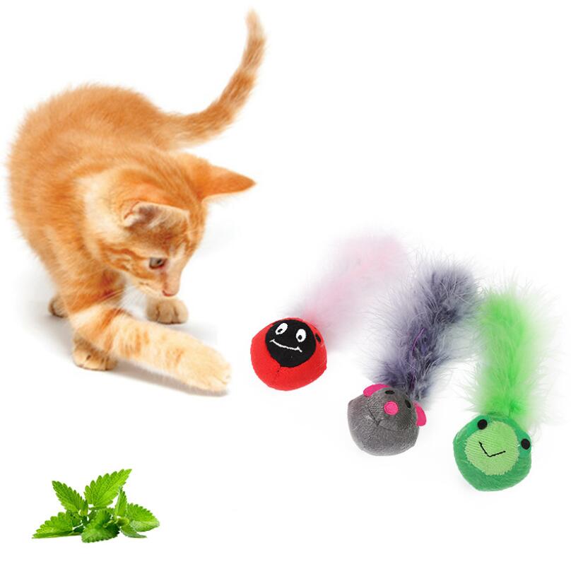 Eco Friendly Wholesale Best Selling Luxury Interactive Plush Catnip Ball Cat Toys