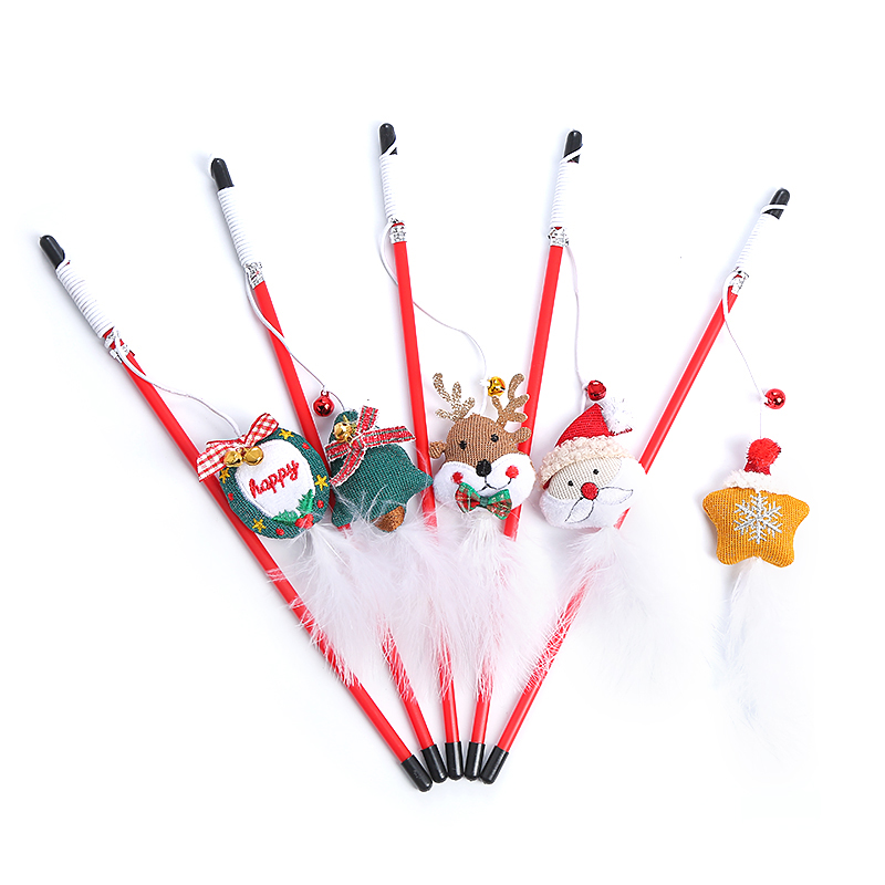 New Arrival In Stock Christmas Series Interactive Cat Teaser Toy