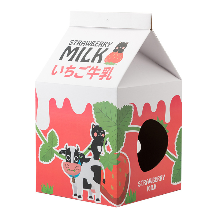 New Design High Quality Fluting Paper Cardboard Milk Cartons Cat Scratcher Toys