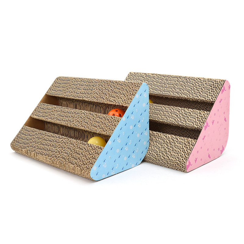 Factory Direct Sales High Quality Fluting Paper Toys Cardboard Cat Scratcher