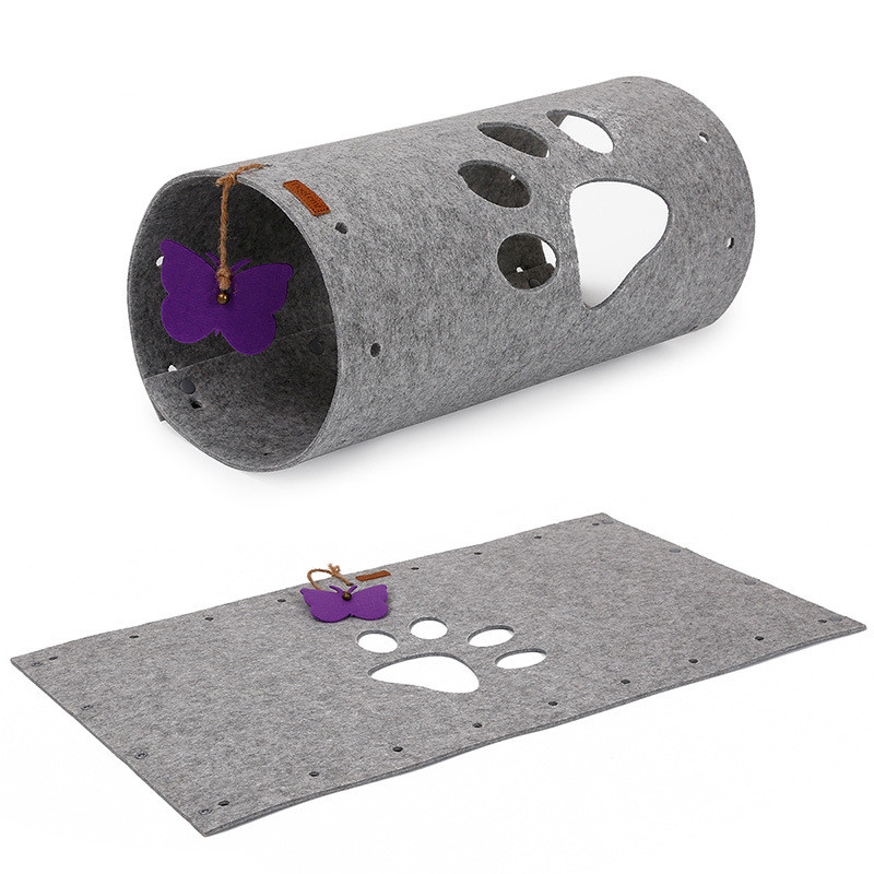 Factory Direct Wholesale Diy Splicing Folded Pet Channel Felt Cat Tunnel