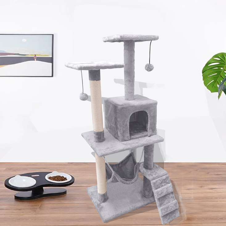 Plush Cat Nest Sisal Column Cat Climbing Frame Cat Tree Interaction Toy