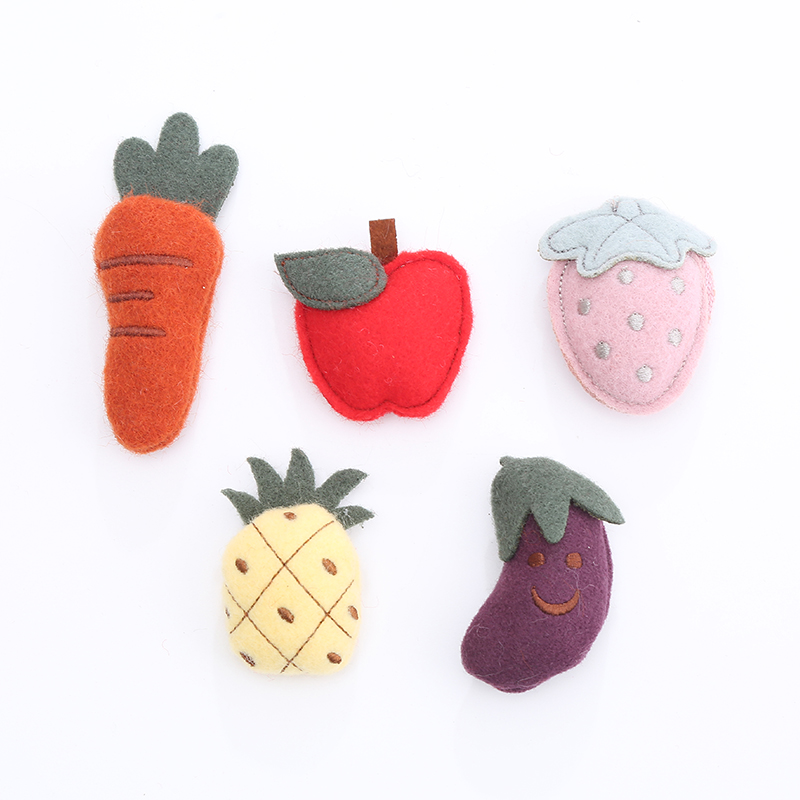 Pet Supplies Molar Interactive Play Cat Toys Felt Fruit Catnip Toys