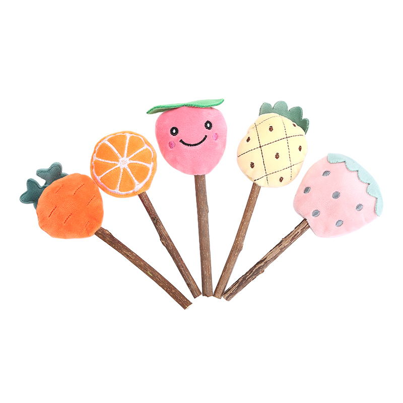 Cute Matatabi Catnip Plush Lollipop With Built-in Bells Plush Cat Toy