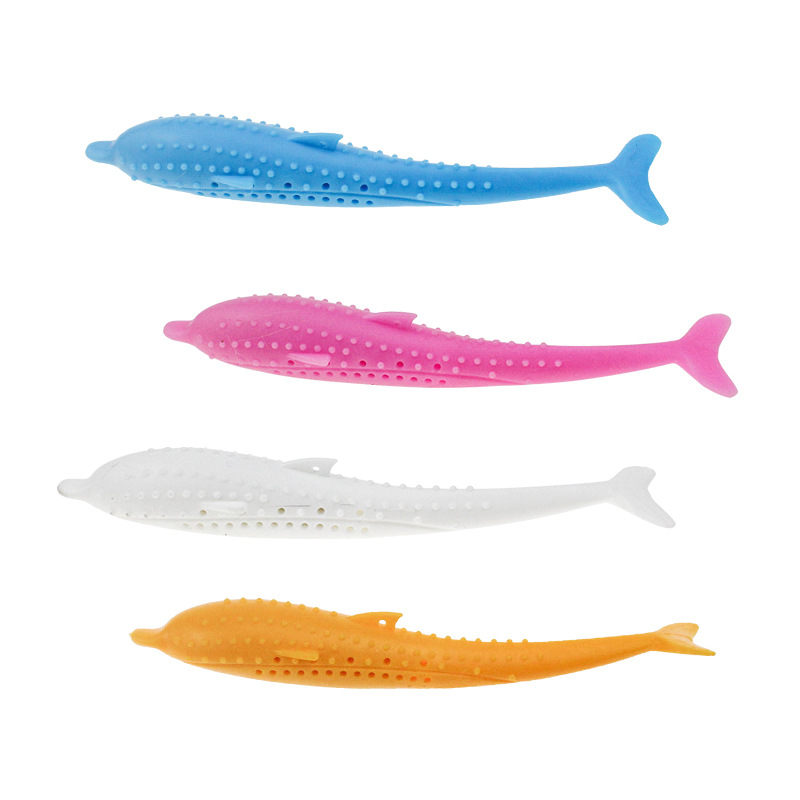 Cross-border Exclusive Cat Silicone Fish Cat Toys Cat Toothbrush Pet Toys