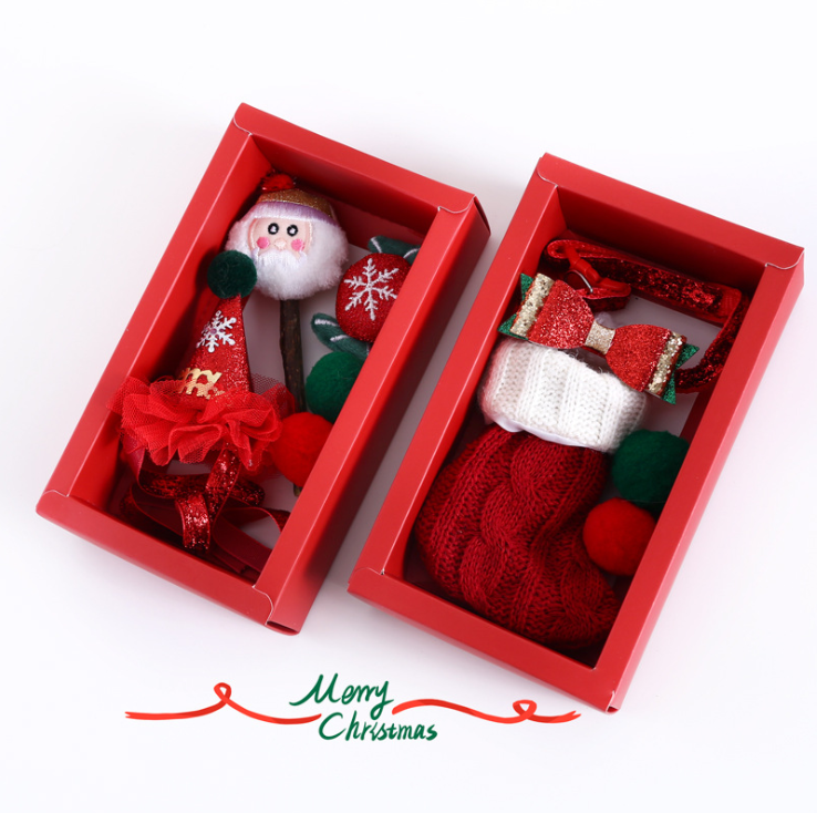 Pet Christmas Hat Collar Toy Ball Cat And Dog Accessories Set