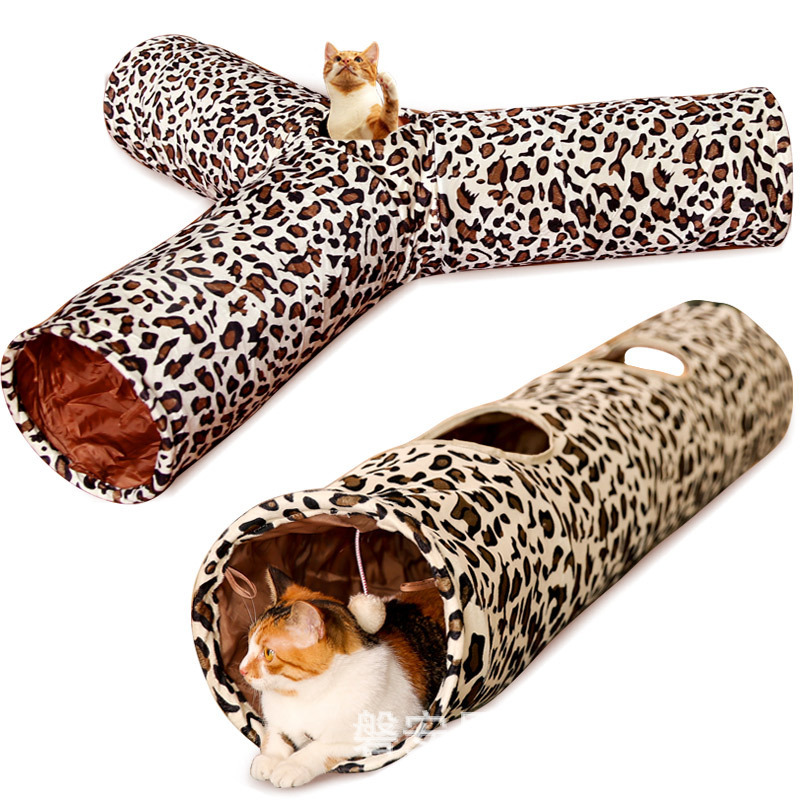 Three-way Folding Cat Supplies Cat Tunnel With Ringing Paper