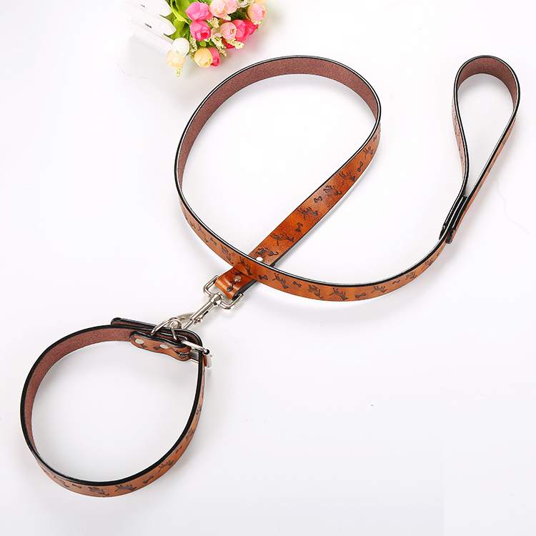 Wholesale Hot Offer Luxury Faux Leather Pet Collar And Leash Set For Dog Pet Product