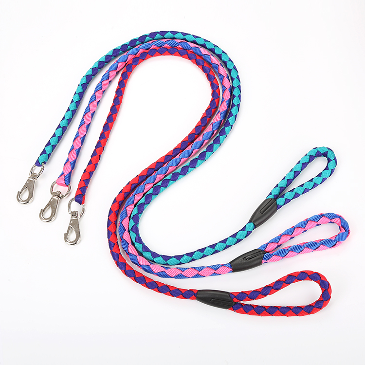 Paracord Large Braided Dog Leash High Quality Nylon For Pet Head Collars Opp Bag All Seasons Pink/blue/red 10pcs 100g