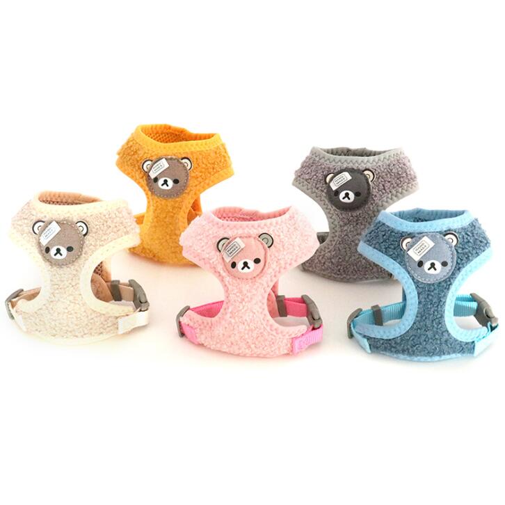 Wholesale Popular Cozy Winter Cartoon Style Cute Fleece Small Dog Harness