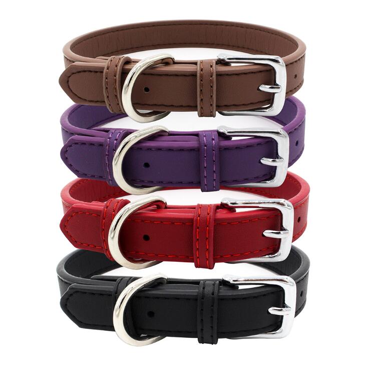 Factory Sale Eco-friendly Recycle Solid Super Fiber Waterproof Pu Dog Collar