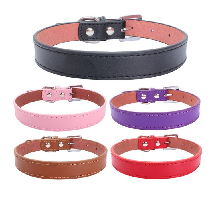 Wholesale Eco-friendly Colorful High Quality Luxury Leather Dog Collar