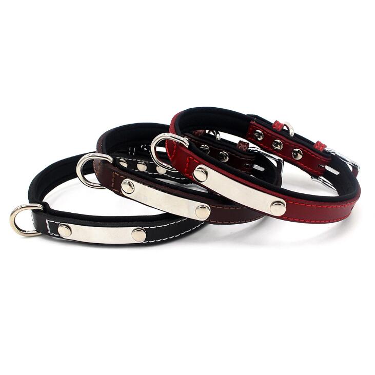 New Arrival Luxury Designers Fashion Engraved Neoprene Leather Dog Collar For Dogs Collars Opp Bag Xs/s/m/lxl All Seasons 10pcs