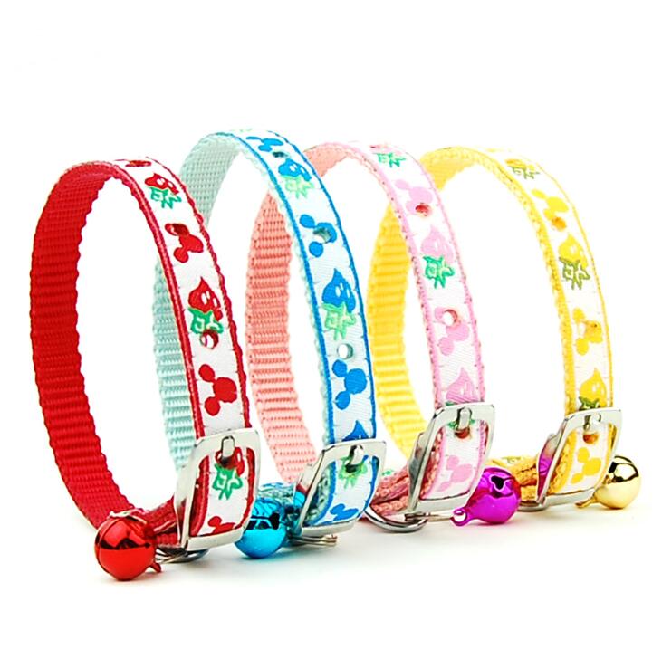 Wholesale In Stock Floral Printing Luxury Small Nylon Pet Cat Collar