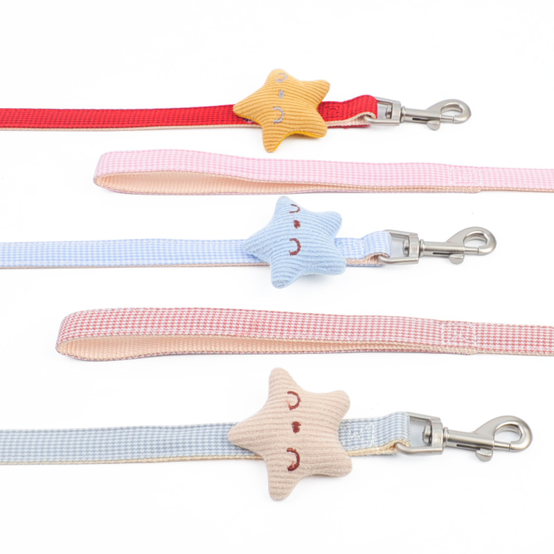 Stylish Cute Pet Leash Star Decorated Walking Dog Leash Dog Harness Pet Supplies