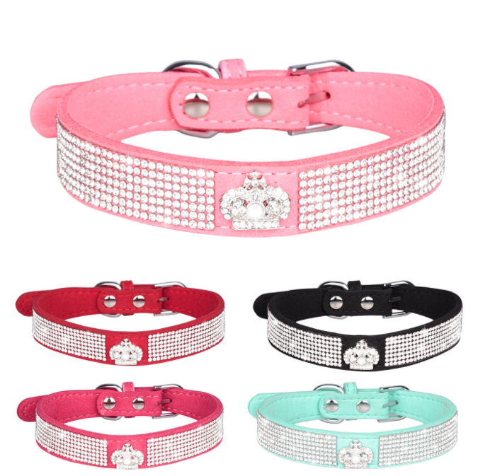 Hot Rhinestone Necklace Rhinestone Pet Collar Crystal Bow Dog Collar