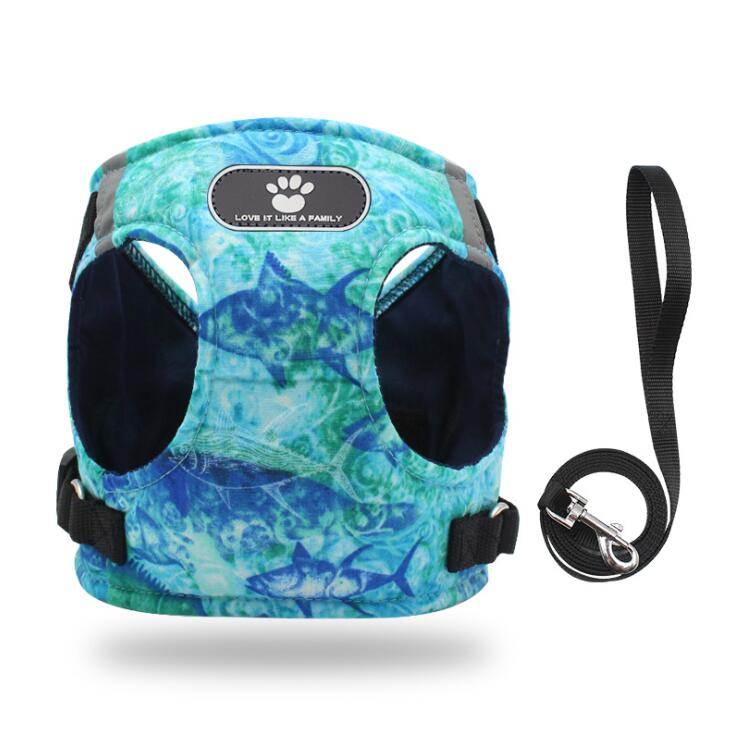 Wholesale Tactical Nice Pattern Heat Transfer Printing Cotton Dog Harness