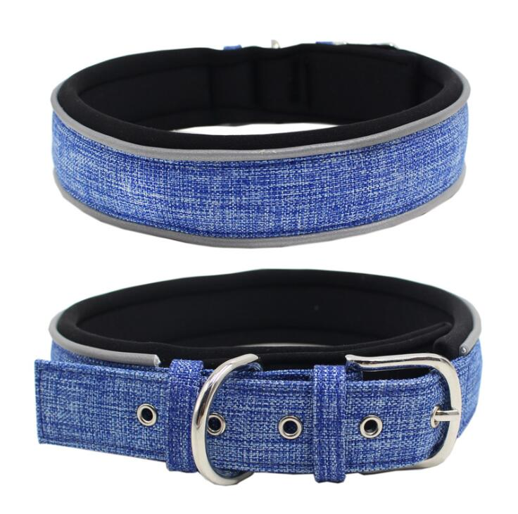 Eco-friendly Soft Breathable Colorful Quick Release Neoprene Reflective Tape Dog Collar