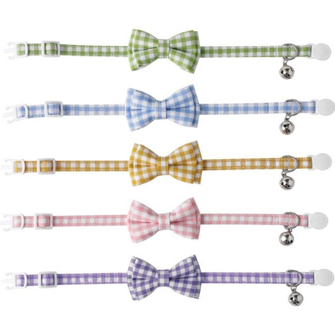 Factory Direct Sale In Stock Bow Tie Bell Collar Pet Cat Collar