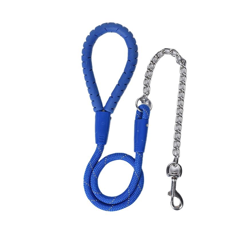 High Quality Durable Multi Color Nylon Rope And Stainless Steel Large Dog Leash