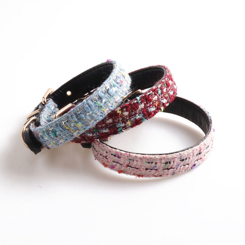 New Arrival In Stock Luxury Pu Leather Retractable Pet Cat Dog Collar