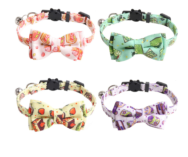 New Arrival New Fruit Cake Polyester Removable Belt Buckle Cat Collar