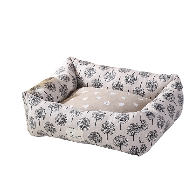 High Quality Warm Washable Multi Color Rectangle Luxury Pet Dog Beds
