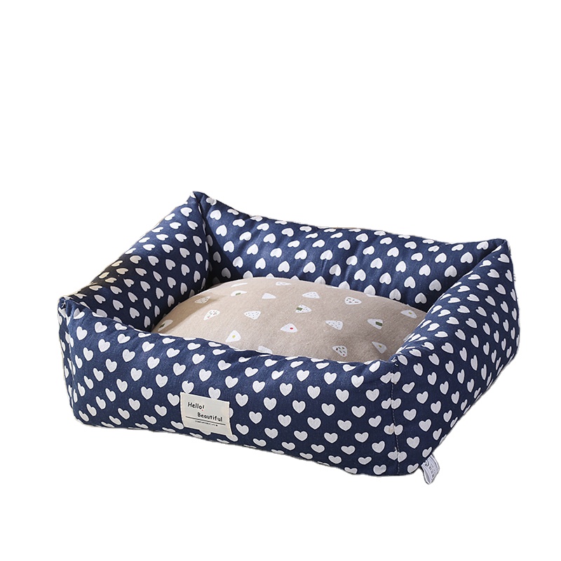 Eco-friendly Warm Washable Multi Color Rectangle Luxury Dog Beds