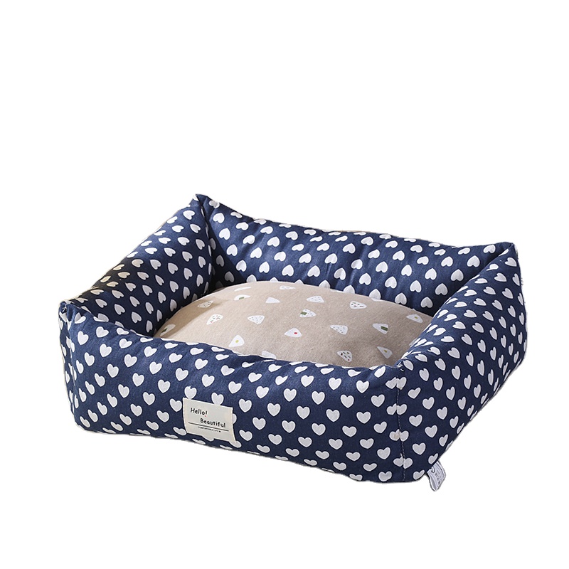 Eco-friendly Warm Washable Multi Color Rectangle Luxury Dog Beds