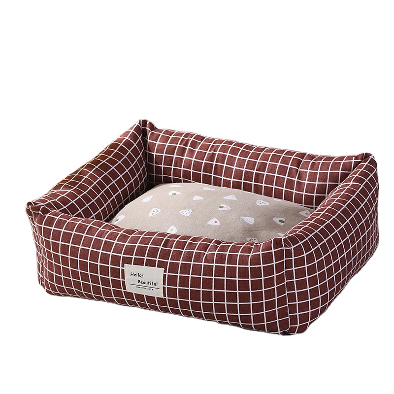 New Hot Selling Washable Multi Color Rectangle Luxury Pet Dog Beds