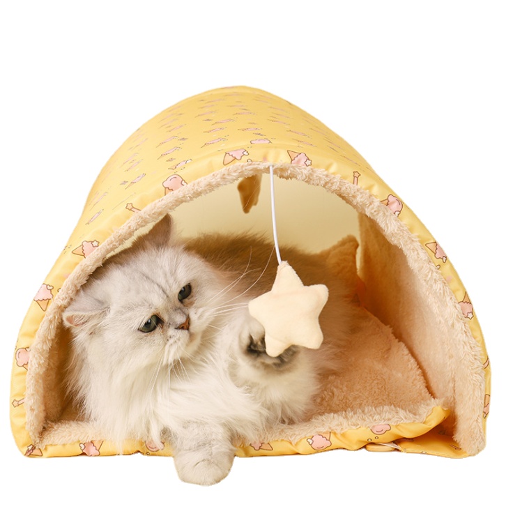 Popular Plush Cat Tunnel Small Cat Dog Mat Washable Cat Dog Bed