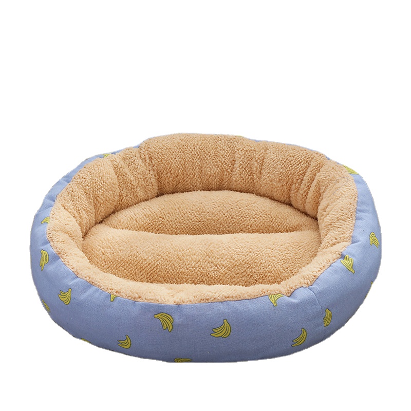 2020 New Eco Friendly In Stock Warm Soft Washable Luxury Round Dog Beds