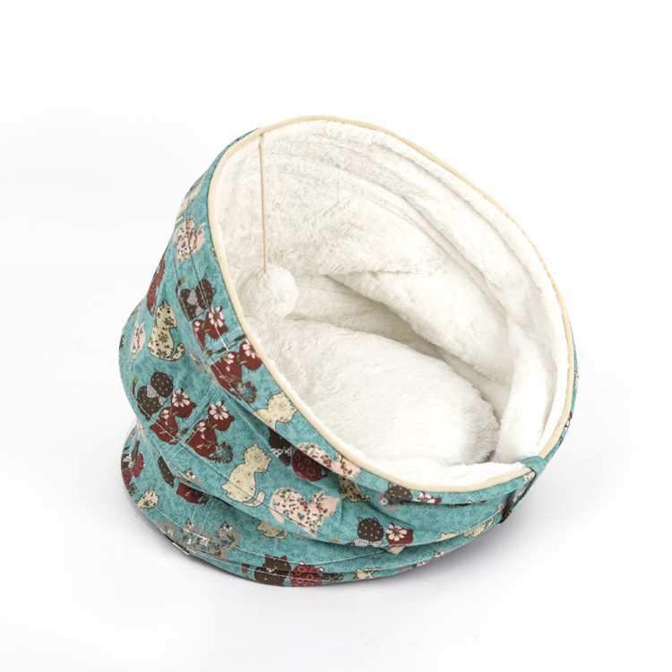 2022 Fashion Canvas Plush Nest Removable Washable And Foldable Small Bed For Pet Cat Dog Sleep And Rest