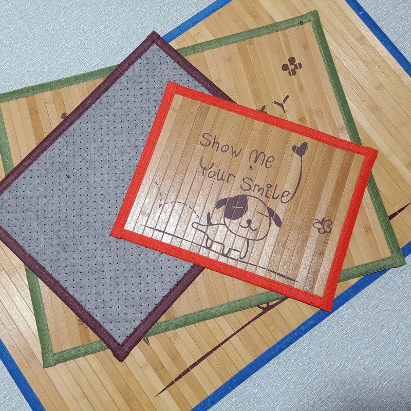Pet Products Pet Bamboo Mat Pet Carbonized Bamboo Mat Cartoon Mat