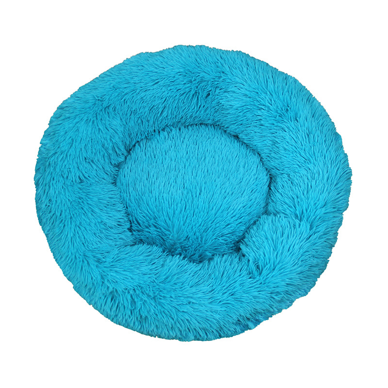 50cm Long Plush Round Washable Multi Color Luxury Dog Beds
