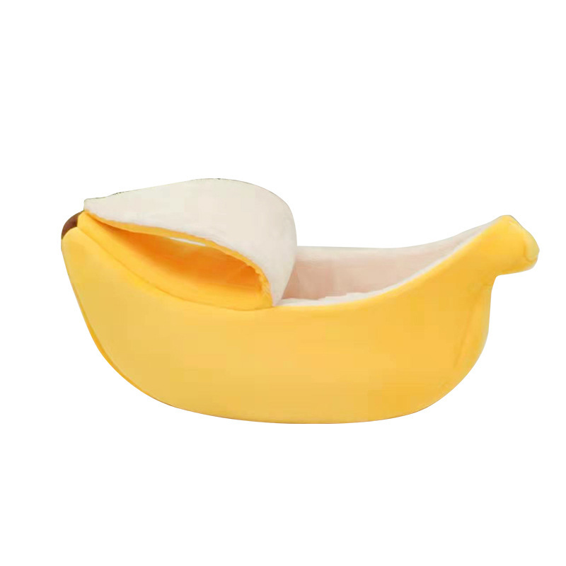 Hot Sale High Quality Banana Shape Plush Cat Nest Cat Bed Comfortable Warm Breathable