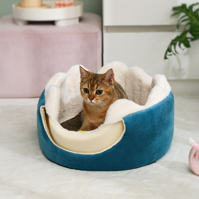 New Design High Quality Cute Plush Cat Nest Cat Bed Comfortable Warm Breathable
