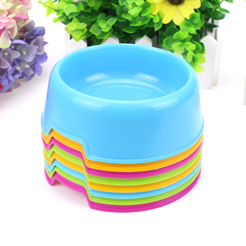 Manufacturers Direct Wholesale Plastic Candy Color Round Dog Bowl