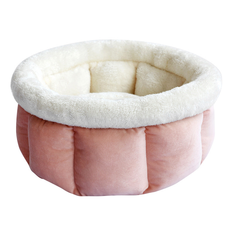 Pet Nest Soft Warm Deep Sleeping Nest Round Kennel Enclosed Small Pet Nest