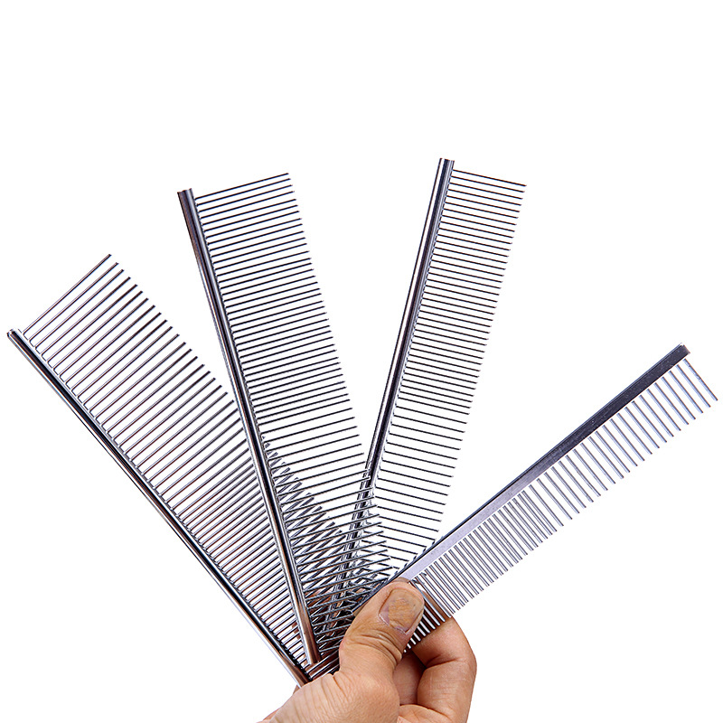 Manufacturer Direct Wholesale Stainless Steel Open Knot Comb Pet Beauty Cleaning Grooming Comb