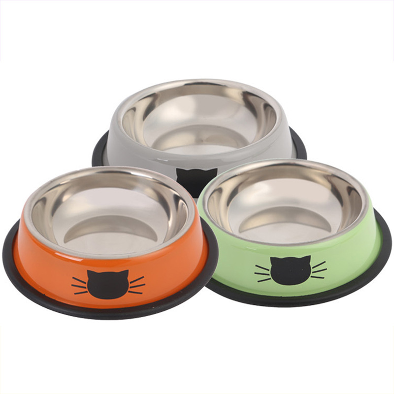 Factory Direct Wholesale Hot Style Color Stainless Steel Bowl Pet Cleaning Supplies