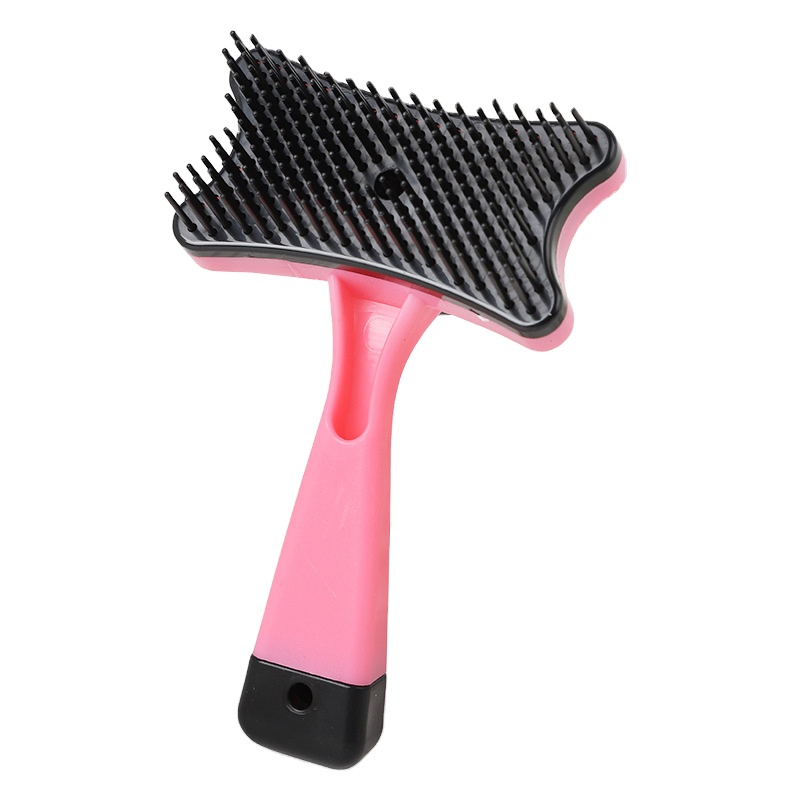Factory Direct Sales Of Cleaning Supplies Self-cleaning Pet Comb Bone-shaped Push Plate Pet Supplies