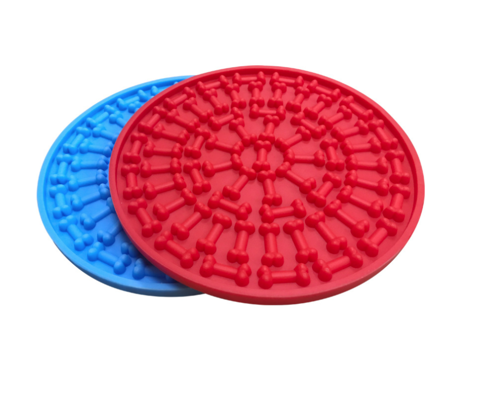 Factory Direct Wholesale Round Silicone Bone Pad Suction Cup Dog Slow Food Pad