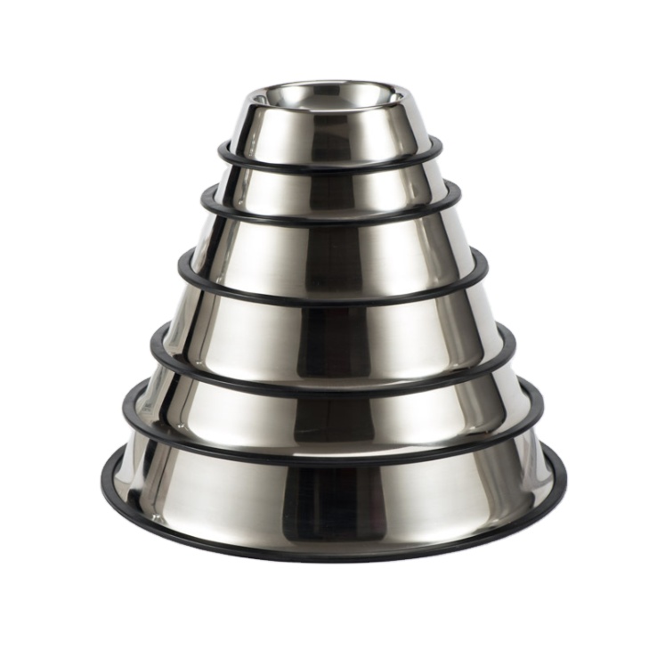 Manufacturer Spot Stainless Steel Circular Dog Food Bowl Multi Purpose Drop Pet Bowl